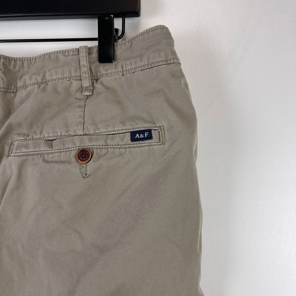 Abercrombie & Fitch Mens (34x32) Slim Straight Chino Pants Beige Cotton - Picture 6 of 10